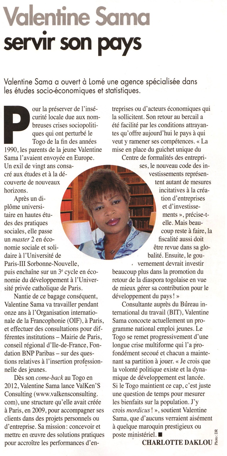 Brune Magazine N° 54 : Valentine Sama, servir son pays